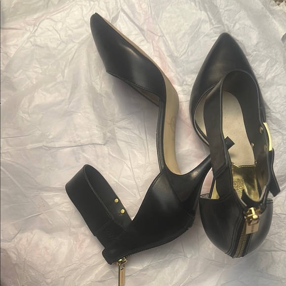 Michael Kors Black Heels with Ankle Strap and Stiletto Heel - Picture 5 of 7